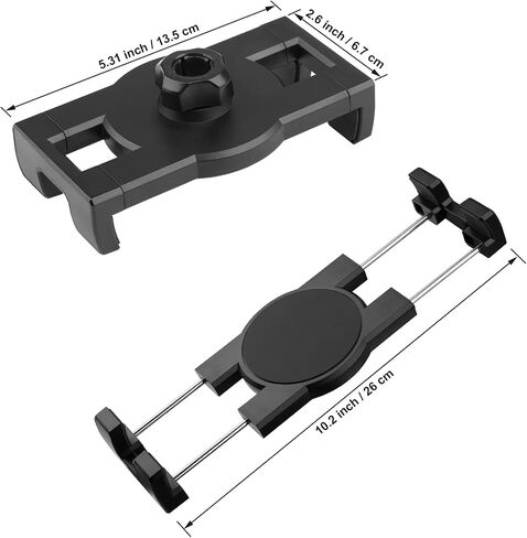 Tablet Holder Clamp Clip Mount Replacement with 17mm Ball Joint Socket for Tablet/iPad/Nexus/Switch/iPhone,Ball Hole Compatible with Diameter of 0.669 inch /17mm Ball Head,Multi-Angle Adjustable in Saudi Arabia