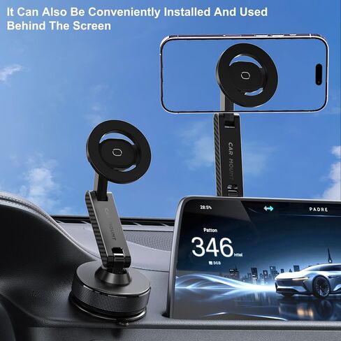 Phone Holder for Your Car Vacuum Magnetic Car Phone Holder for Magsafe 360° Adjustable Car Phone Mount Cell Phone Holders for Your Car for iPhone 17 16 15 14 13 12 Pro Max Plus Air in Saudi Arabia