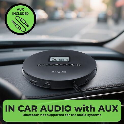 CD-X Portable CD Player, Bluetooth, Rechargeable, Anti-Skip in Saudi Arabia
