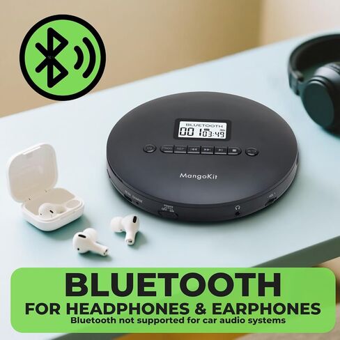 CD-X Portable CD Player, Bluetooth, Rechargeable, Anti-Skip in Saudi Arabia