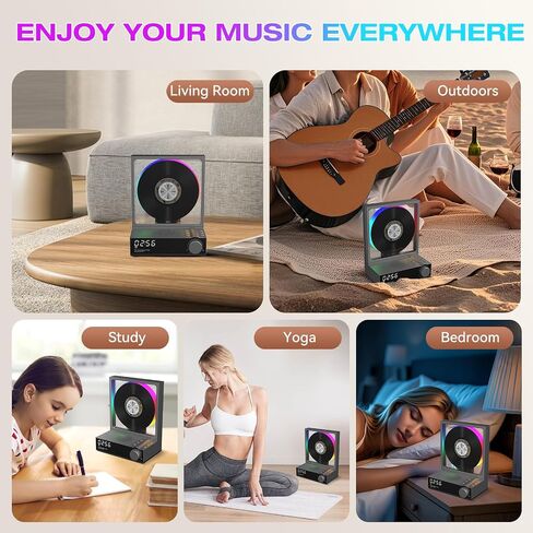 HOTT Portable CD Player,Retro Bluetooth 5.3 CD Players for Home,Music Player with HiFi Speaker,4000mAh Recheageable/Remote Contro/RGB Night Light/Sleep Timer/U Disk/Micro SD/AUX Desktop CD Players in Saudi Arabia