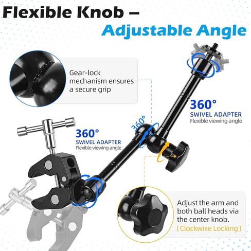 2024-2026 Starlink Mini Clamp Mount RV Adjustable Arm & Pipe Adapter in Saudi Arabia