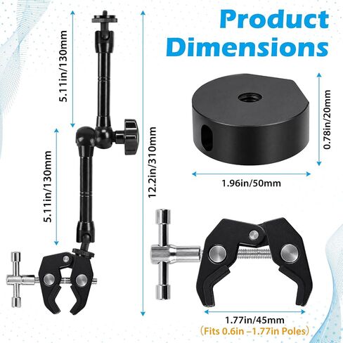 2024-2026 Starlink Mini Clamp Mount RV Adjustable Arm & Pipe Adapter in Saudi Arabia