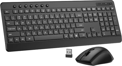 EDJO Wireless Keyboard and Mouse Combo,Silent Full Size Keyboard in Saudi Arabia