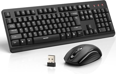 TECKNET Wireless Keyboard and Mouse Combo for Laptop, Full-Size 2.4G USB in Saudi Arabia