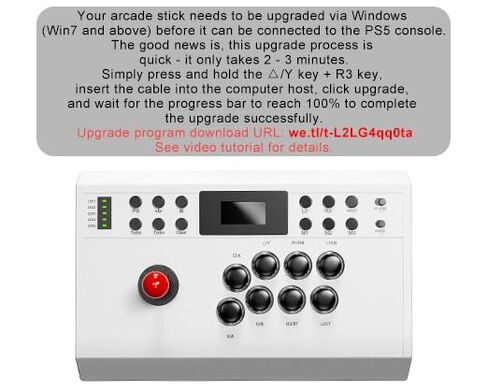 LENISUOLE Wired Arcade Stick Compatible with PS5/PS4/PC/, for PS5 Fight Stick with Programming Function, Turbo Function, 9.8FT Braided Cable Fight Stick in Saudi Arabia