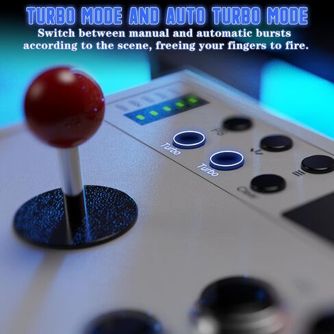 LENISUOLE Wired Arcade Stick Compatible with PS5/PS4/PC/, for PS5 Fight Stick with Programming Function, Turbo Function, 9.8FT Braided Cable Fight Stick in Saudi Arabia