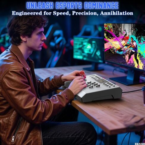 LENISUOLE Wired Arcade Stick Compatible with PS5/PS4/PC/, for PS5 Fight Stick with Programming Function, Turbo Function, 9.8FT Braided Cable Fight Stick in Saudi Arabia