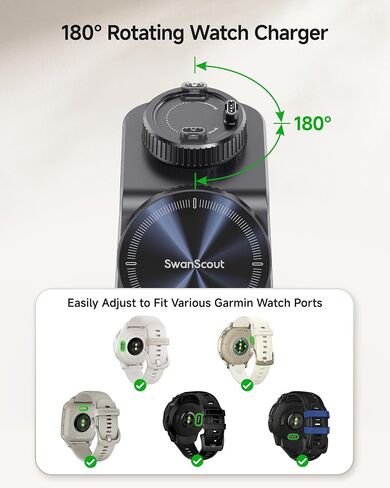 Charger for Garmin Watch, 3 in 1 Magnetic Charging Station for iPhone in Saudi Arabia