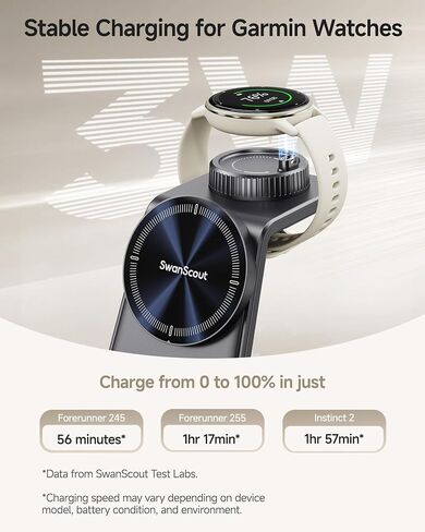 Charger for Garmin Watch, 3 in 1 Magnetic Charging Station for iPhone in Saudi Arabia