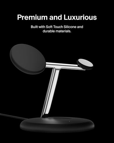 Belkin Qi2 15W Magnetic Wireless Charging Stand, 3 in 1 Fast Charger in Saudi Arabia