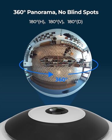 REOLINK WiFi Security Fisheye Camera, 2K+ 6MP 360° Panorama, 2.4/5GHz WiFi in Saudi Arabia