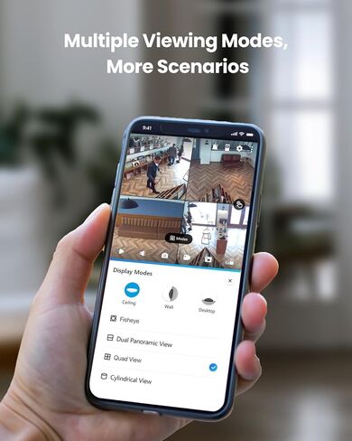 REOLINK WiFi Security Fisheye Camera, 2K+ 6MP 360° Panorama, 2.4/5GHz WiFi in Saudi Arabia