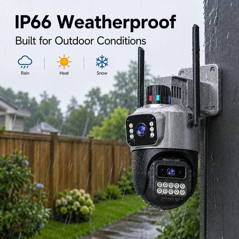 6MP Dual Lens Security Camera Outdoor for Home, 5G/2.4G WiFi in Saudi Arabia
