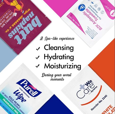 Drankful Code Brown Bag, Portable Emergency Bathroom Kit for Runners, Camping & Hiking | Single Use Travel Hygiene Pack with Butt Wipes, Hand Sanitizer & Anti-Chafe Ointment in Saudi Arabia