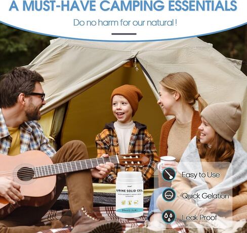 35.2 oz Poo Gel for Camping Toilets, Fast-Solidifying Sodium Polyacrylate in Saudi Arabia
