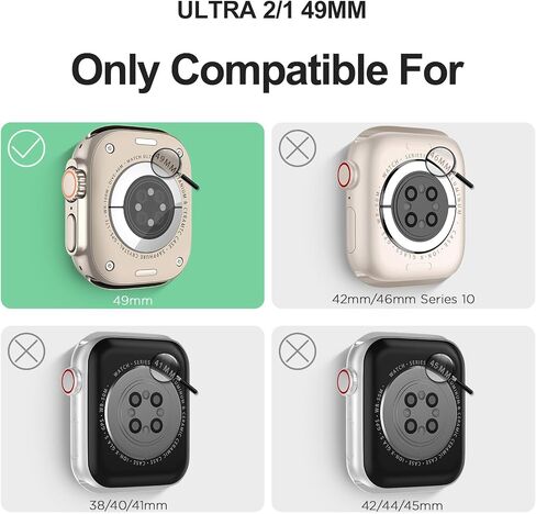 DABAOZA Compatible for Clear Apple Watch Band 49mm Ultra 3 2 1 C-PurpleBlue in Saudi Arabia