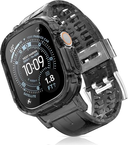 iMangoo Sports Band with Bumper Case for Apple Watch Ultra 3/2/1 49mm Black in Saudi Arabia