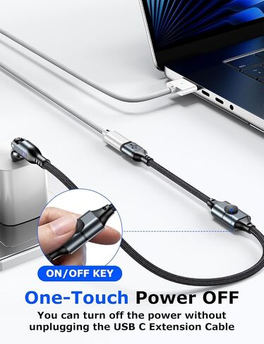 VAFOTON USB C Extension Cable with Switch/USB C Extender (PD240w/1ft) in Saudi Arabia
