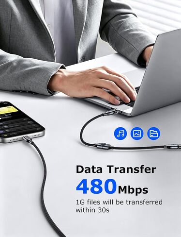 VAFOTON USB C Extension Cable with Switch/USB C Extender (PD240w/1ft) in Saudi Arabia