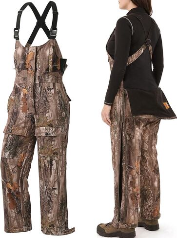 NEW VIEW Hunting Camo Overalls for Women, Insulated Hunting Bibs with Drop Seat, Fleece Lining Hunting Overalls for Cold Weather, Water Resistant Silent & Adjustable in Saudi Arabia