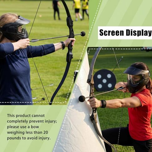 30 Inch Round Foam Tipped Arrows, 6 Pcs Removable Sponge Tip Archery Practice Arrows with Archery Carbon Bow for Compound Bow, Hunting Practice, Combat Game, Training in Saudi Arabia