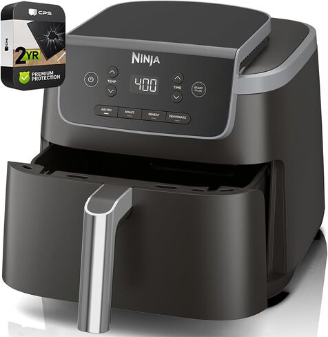 Ninja AF141 Air Fryer Pro 4in1 5QT Air Crisp Technology Nonstick Basket (Renewed) Bundle with 2 YR CPS Enhanced Protection Pack in Saudi Arabia