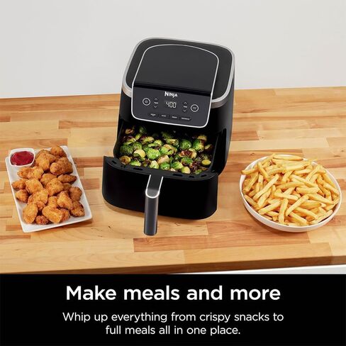 Ninja AF141 Air Fryer Pro 4in1 5QT Air Crisp Technology Nonstick Basket (Renewed) Bundle with 2 YR CPS Enhanced Protection Pack in Saudi Arabia