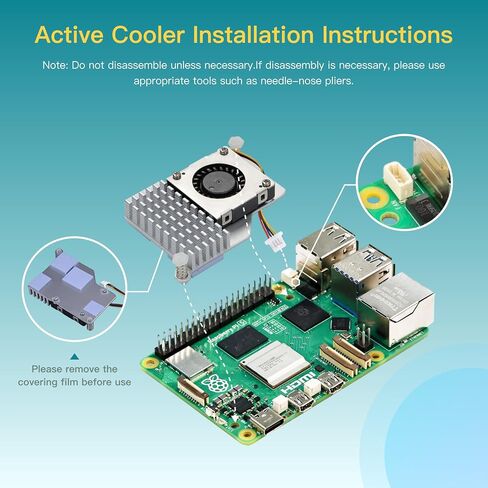 iRasptek Basic Starter Kit for Raspberry Pi 5 4GB RAM -Includes 4GB Board, 27W PD Power Supply and Active Cooler in Saudi Arabia