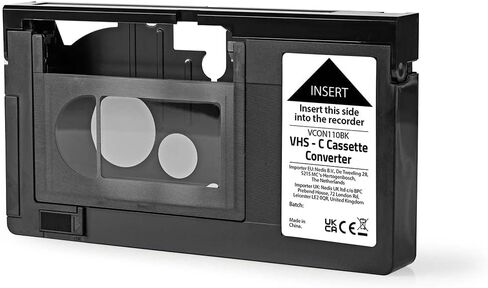 Nedis VHS Converter - Conversion: VHS-C to VHS - Plug and Play - Black in Saudi Arabia