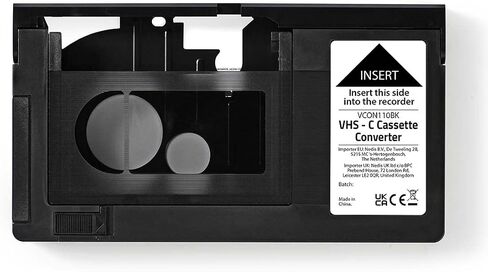 Nedis VHS Converter - Conversion: VHS-C to VHS - Plug and Play - Black in Saudi Arabia