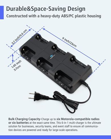 6-Way Multi-Unit Charger for Retevis RT22 RT22S WLN KD-C1 Zastone X6 NKTECH NK-U1 Zeadio ZS-B1 Luiton LT-316 Radtel RT-10 Walkie Talkie and Battery in Saudi Arabia