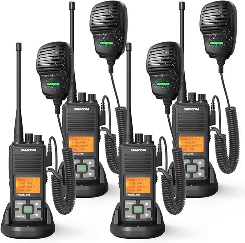 SAMCOM FPCN10A-PRO 2 Way Radios with IP67 Waterproof Speaking Mic (4-Pack) in Saudi Arabia