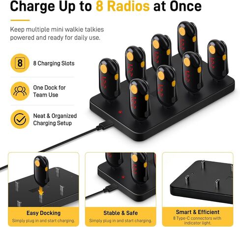8-Slot USB-C Charging Dock for Two-Way Radios & Small Devices in Saudi Arabia
