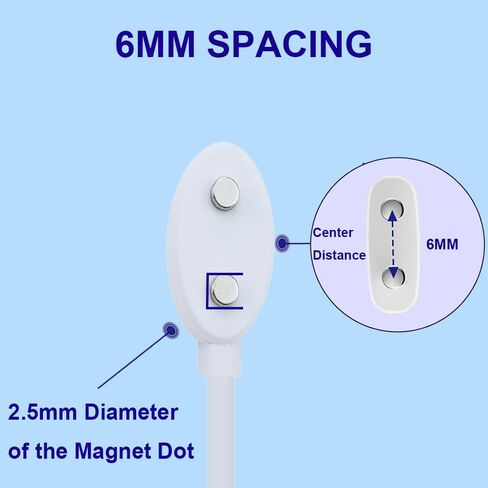6mm Magnetic Charger Cable Replacement Charging Cord for USB Devices in Saudi Arabia