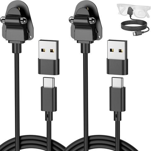 2Pack Charging Adapter Cable with USB C&A for Ray Ban Meta Glasses Charger in Saudi Arabia
