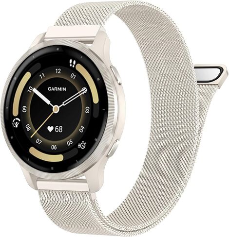 18mm 20mm 22mm Metal Band Compatible with Garmin Vivoactive 5/6/3 Watch Bands, Quick Release Stainless Steel Magnetic Strap for Garmin Venu 3S/Venu 4/2S/Sq Watch Band, Forerunner 165/245 Band Women Men in Saudi Arabia