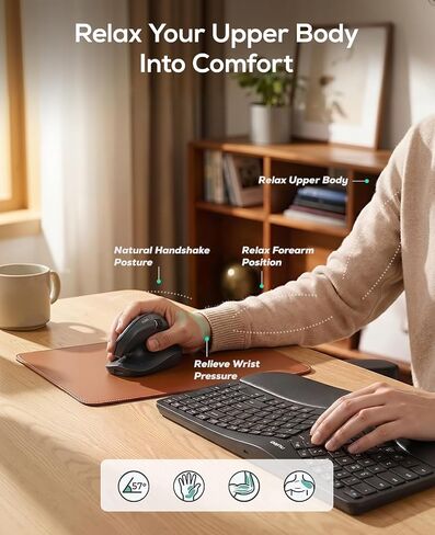Nulea Ergonomic Vertical Wireless Mouse with Horizontal Scroll Wheel in Saudi Arabia