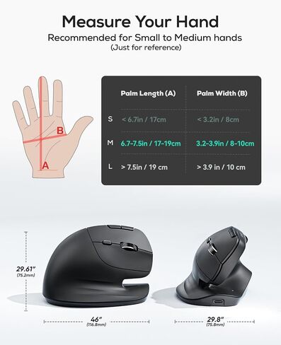Nulea Ergonomic Vertical Wireless Mouse with Horizontal Scroll Wheel in Saudi Arabia