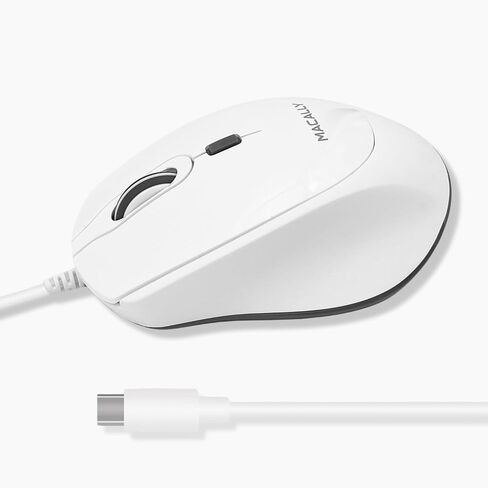 Macally USB C Mouse Wired - Precise, Comfortable, and Quiet - Type C Mouse for Mac, MacBook Pro/Air, iMac, Apple iPad, Windows Computer PC, Laptop - USBC with 4 DPI Modes in Saudi Arabia