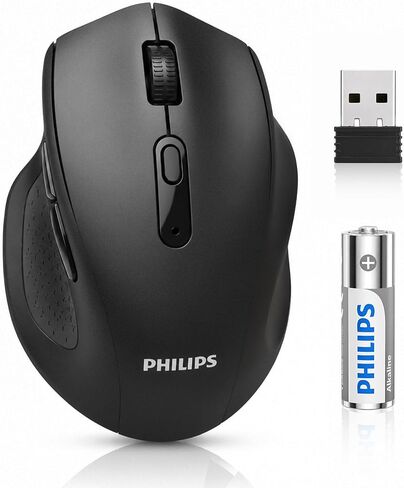 PHILIPS Wireless Mouse for Laptop, Silent Click, 4000 DPI High Precision in Saudi Arabia