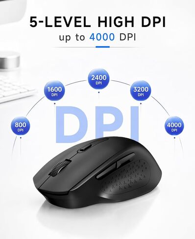 PHILIPS Wireless Mouse for Laptop, Silent Click, 4000 DPI High Precision in Saudi Arabia