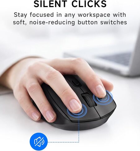 PHILIPS Wireless Mouse for Laptop, Silent Click, 4000 DPI High Precision in Saudi Arabia