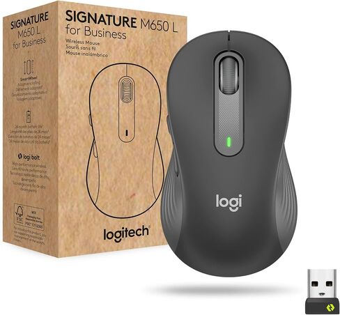 Logitech Signature M650 L for Business Wireless Mouse Large - Graphite in Saudi Arabia