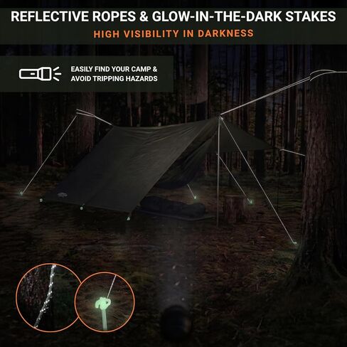 Tactiko Survival 10 x 10 Ft Camping Tarp | Waterproof Shelter for Backpacking & Hiking in Saudi Arabia