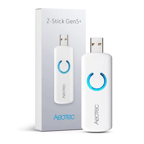 AEOTEC ZW090-C(Plus Version) Z-Stick Gen5 Plus, Z-wave Plus USB to Create Z-Wave Gateway, Zwave Hub Pro 2020 SmartStart and S2 Controller, Compatible with SmartThings, HomeSeer, White in Saudi Arabia