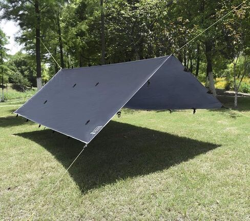 أرجوحة Gold Armor Rainfly Tarp، غطاء ممتاز لذبابة المطر مقاس 20 قدمًا × 14.3 قدمًا، مظلة مأوى للتخييم خفيفة الوزن ومقاومة للماء، يجب أن تحتوي على ملحقات التخييم الأساسية للتخييم (رمادي) in Saudi Arabia
