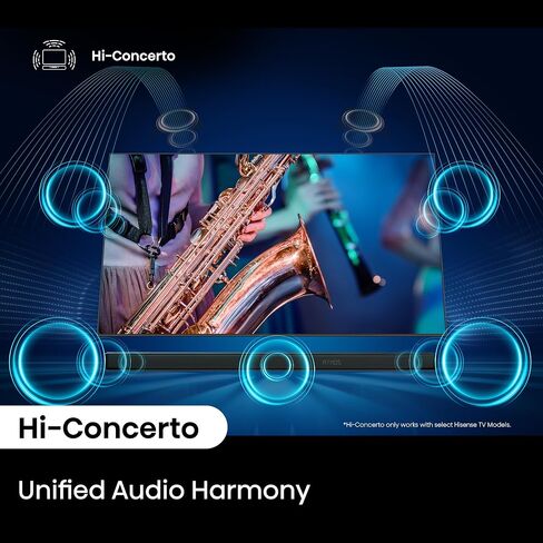 شريط صوت Hisense AX3120Q 3.1.2Ch مع مضخم صوت لاسلكي، Dolby Atmos، DTS:X، Bluetooth 5.3، Roku TV Ready، HDMI/AUX/ARC/Optical/USB، EzPlay 3.0، 7 أوضاع EQ، Hi Concerto (متجدد) in Saudi Arabia