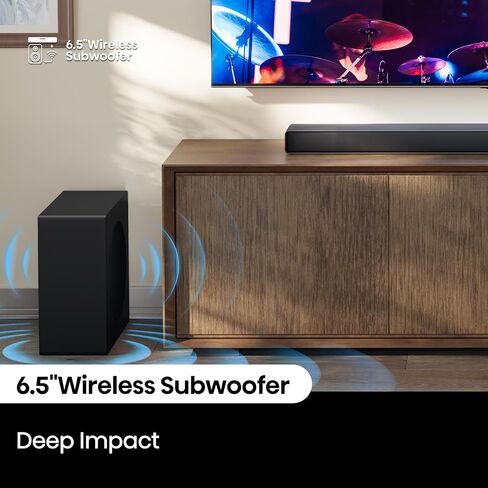 شريط صوت Hisense AX3120Q 3.1.2Ch مع مضخم صوت لاسلكي، Dolby Atmos، DTS:X، Bluetooth 5.3، Roku TV Ready، HDMI/AUX/ARC/Optical/USB، EzPlay 3.0، 7 أوضاع EQ، Hi Concerto (متجدد) in Saudi Arabia