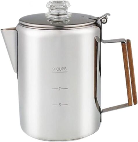 Coffee Percolator 9 Cup with Handle for Camping Stove in Saudi Arabia